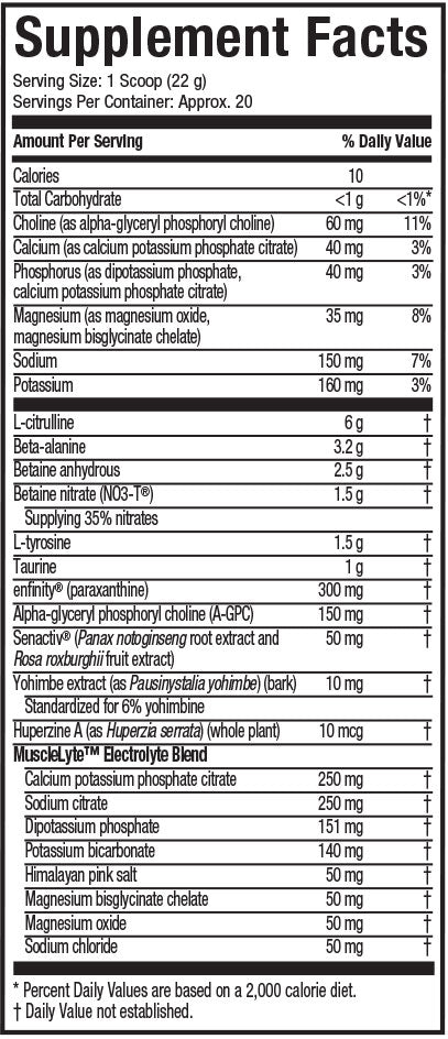 Supplement Facts: EuphoriQ - Icy Snow Cone